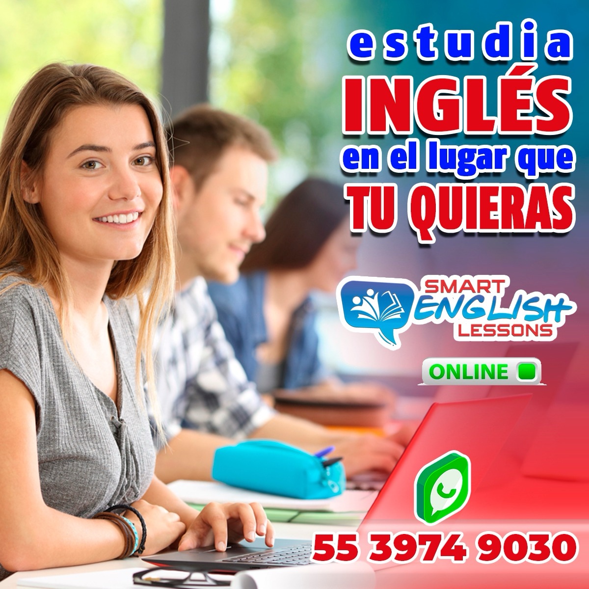 Estudia inglés en el lugar que tú quieras